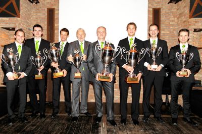 soldan 5. -Skoda Motorsports Başkanı Michal Hrabanek